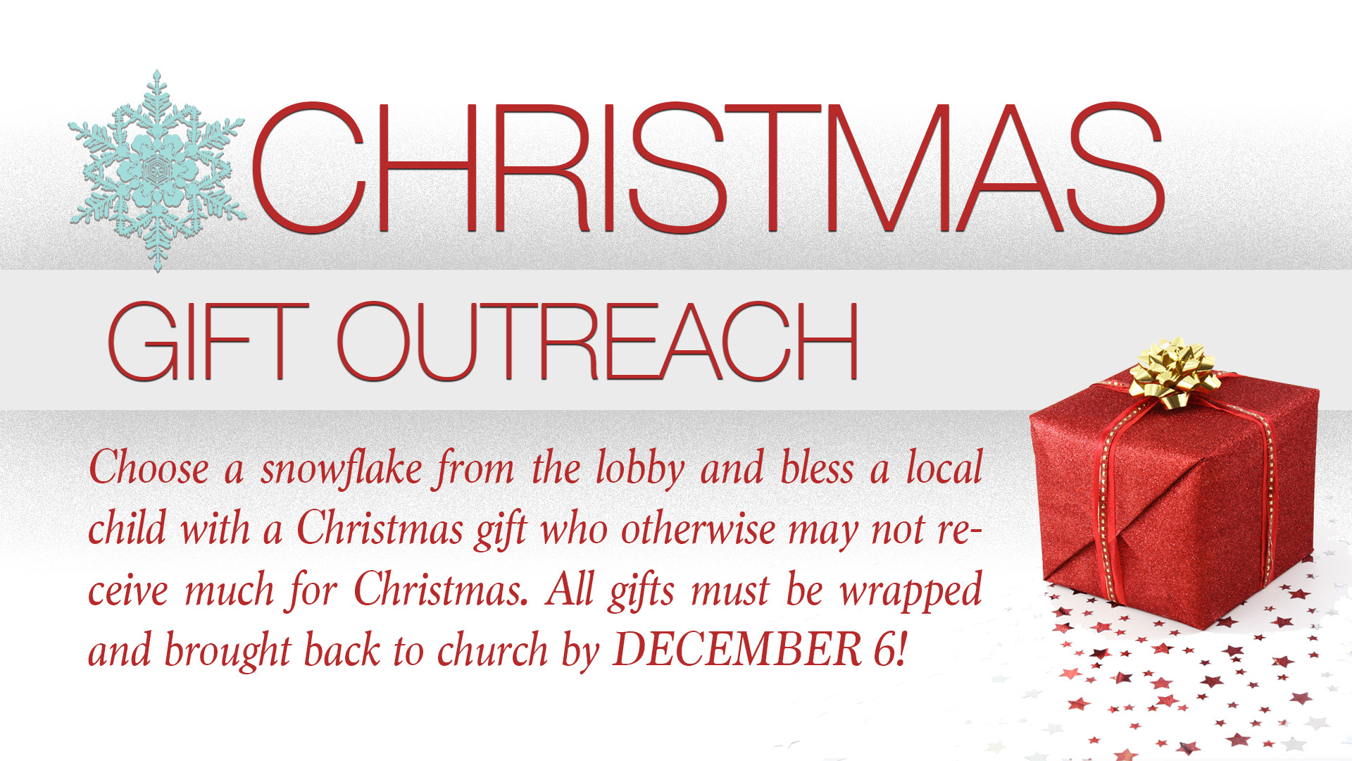 Christmas Gift Outreach Calvary Chapel Stone Mountain