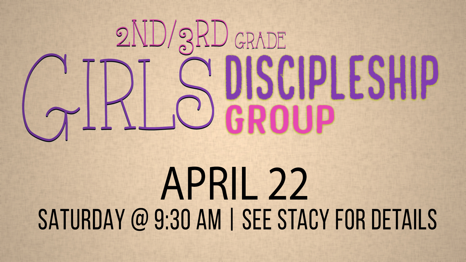 2nd/3rd Grade Girls Discipleship Group » Calvary Chapel Stone Mountain