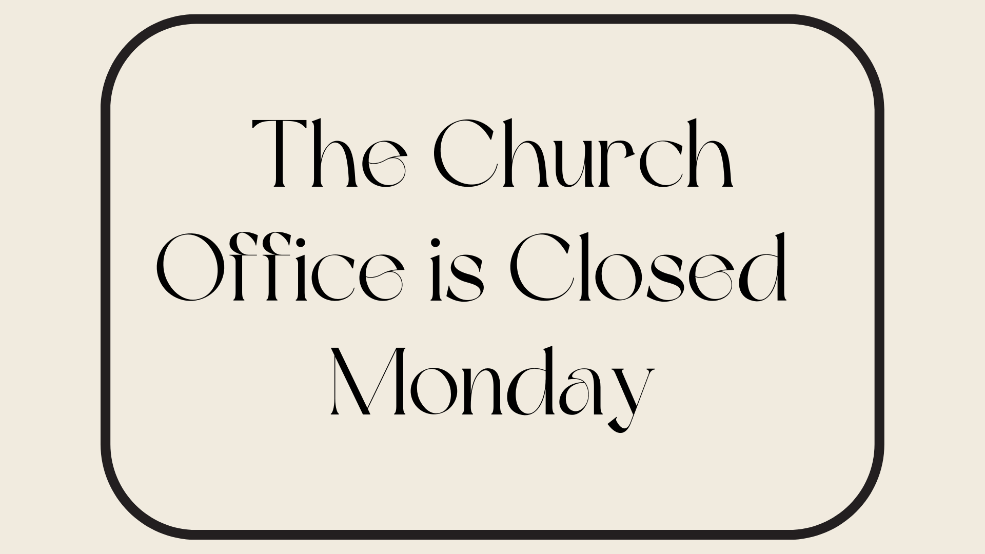 Church Office Closed Calvary Chapel Stone Mountain